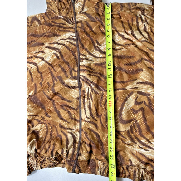 Vintage Women’s KAKTUS Jacket 3X Animal Print Tiger Big Cat Windbreaker 1980s - Picture 6 of 9